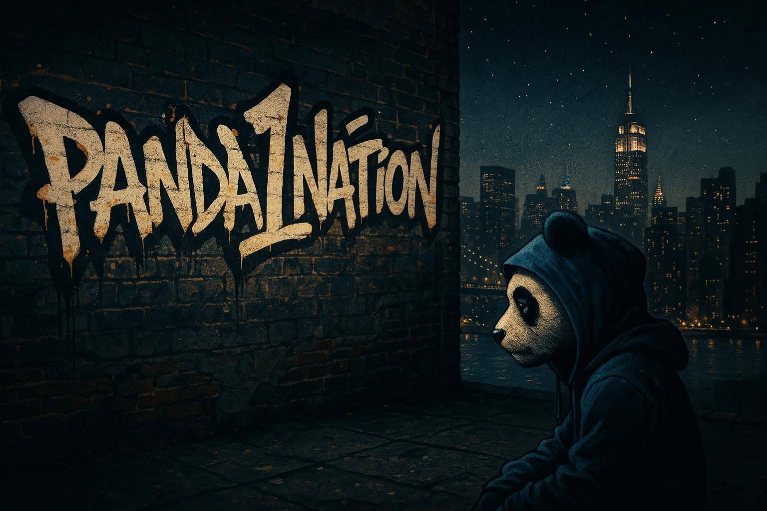 Panda 1 Nation panda overlooking the city