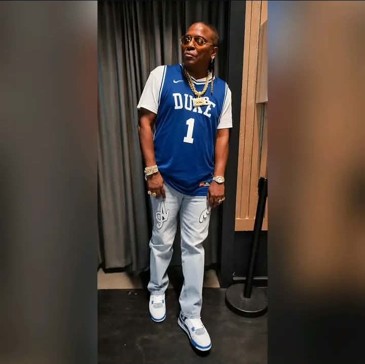 Mike Boss wearing a blue Duke jersey