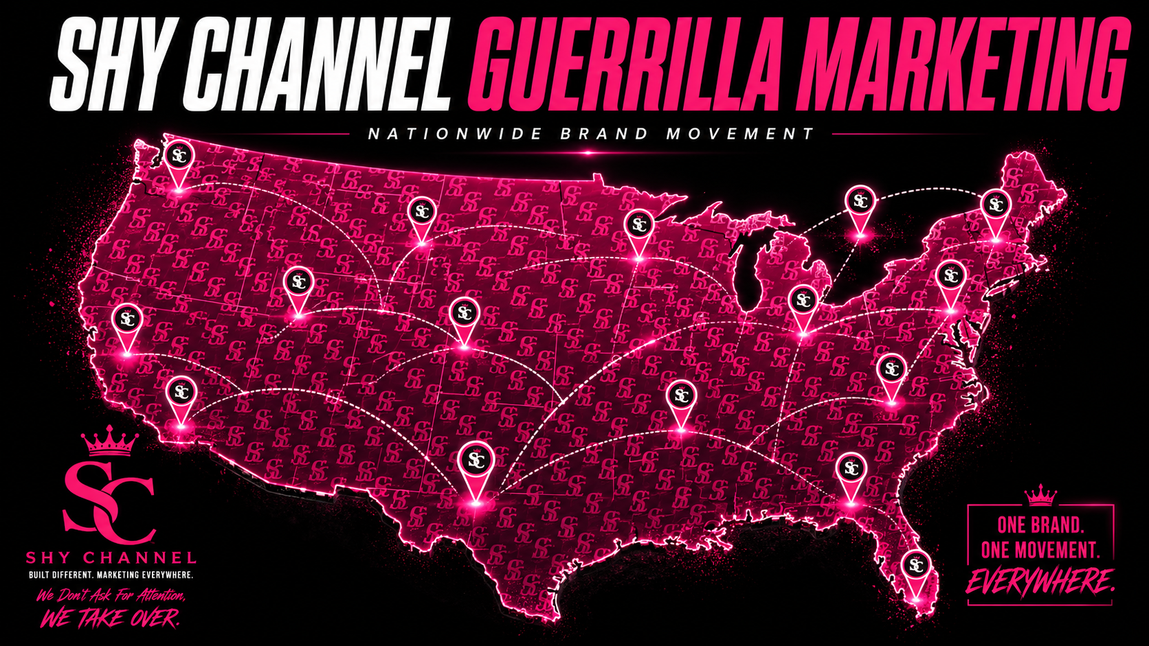 Shy Channel Guerilla Marketing nationwide brand movement